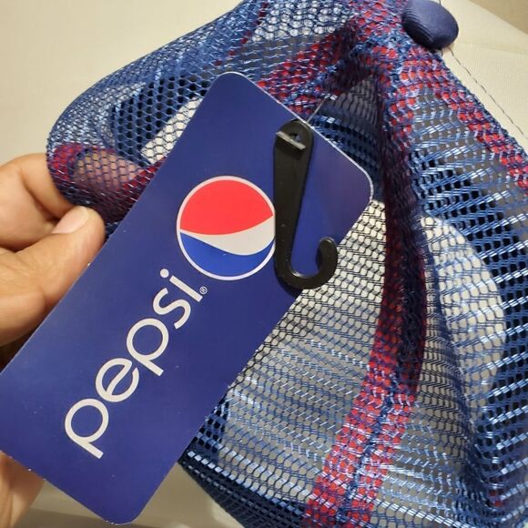 Pepsi Cola Soda Men's Officially Licensed Classic Logo Foam Trucker Hat Cap - Picture 7 of 9